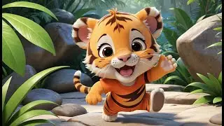 🐯 Baby Tiger Roar and Run 🏃&zwj;♂️🎶 | Fun Action & Sound Song for Toddlers