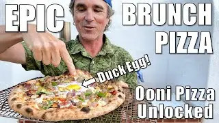 GIANT Duck Egg Cooked on a Pizza