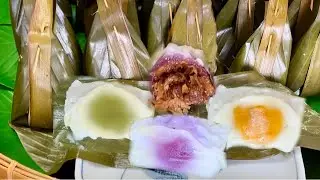 Ep.207 ขนมใส่ไส้สามสีสูตรแป้้งนุ่มหนึบไส้ฉ่ำๆ หอมหวานมันแป้งนวลมันนุ่มละมุนไม่คายน้ำ อร่อยมากๆ