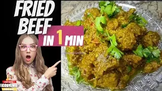 FRIED BEEF RECIPE IN JUST 1 MIN || Low budget cooking ideas recipes || #youtubevideo #beefrecipe