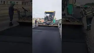 Paving Perfection: Watch a V&Ouml;GELE Asphalt Paver Laying a Flawless Road #xcavator #shots