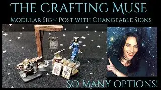 Mini Sign Post with Interchangeable Signs for Your Terrain Builds