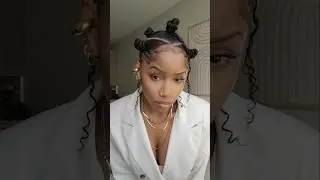 Quick Style: Bantu Knots w/added hair😍