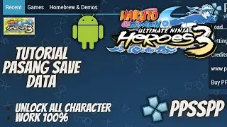 Tutorial Pasang Save Data Di Game Naruto Shippuden Ultimate Ninja Heroes 3 PSP