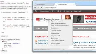 Animation of Text and Image: jQuery