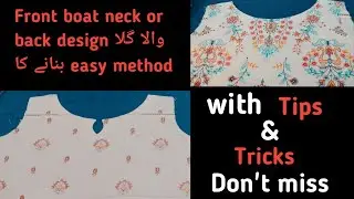 Boat neck cutting and stitching with basic size||with back design||Multi ideas.