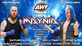 AWF Pro Wrestling Hardcore Al Straya Vs Whiskey Sixx AWF Maynia Match 3 #awfyoutube #prowrestling