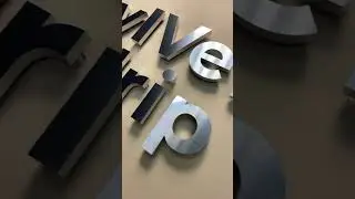 Upgrade Your Office with a Stunning Brushed Metal Custom 3D Sign #artsigns #signage #3dsigns