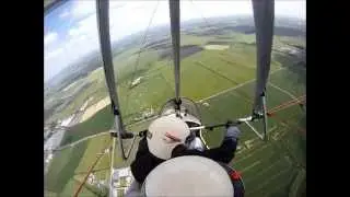 Air Creation Tanarg Microlight landing Brook Farm, Morecambe Bay