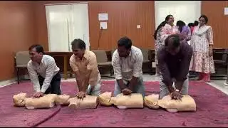 There are Practicing CPR technique #cardiac#cardioworkout#CRPtechnique