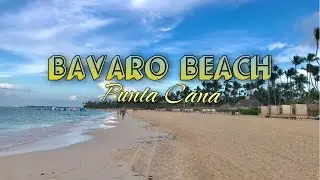 [4K] BAVARO BEACH Punta Cana | Evening Stroll with Captions | Dominican Republic