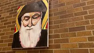 Saint Sharbel hand painted Picture at Saint Joseph Church Bound Brook New Jersey 