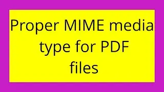 Proper MIME media type for PDF files