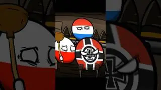 Zombies in Europe. Happy three friends. Countryballs