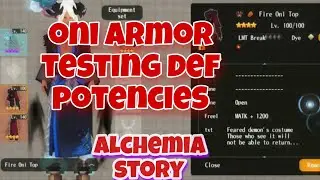 Oni Armor Stats #alchemiastory #アルケミアストーリー #アルスト