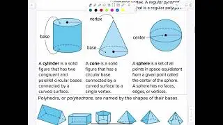 Reveal Geometry Module.2.5: 3 Dimensional Shapes