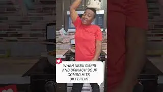 Whn ijebu garri meeting spinach soup. #spinach #shortvideoviral #cookingshorts