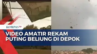 Detik-Detik Puting Beliung di Depok Robohkan Rumah Warga