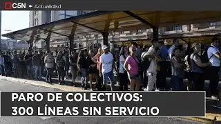 PARO de COLECTIVOS: 300 LÍNEAS SIN SERVICIO en el AMBA