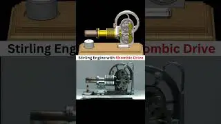 Stirling Engine With Rhombic Drive #shorts #youtubeshorts #engine #car