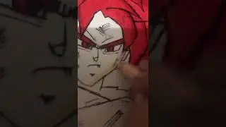 My 4th drawing of dragon ball series lam draw Goku in red form ⚡️ like and subscribe please 🥺🥺