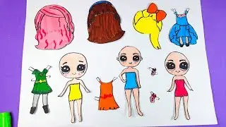 Muñecas de papel, como hacer cabello y ropa de muñecas de papel - ✂️ Crafty DIY Reciclaje