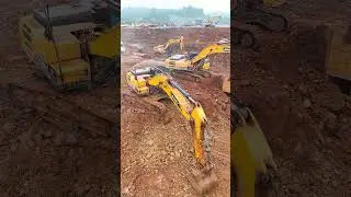 The huge excavators are at work 017