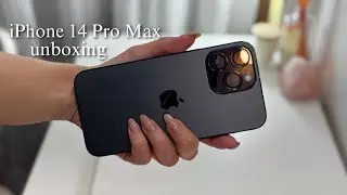 IPHONE 14 PRO MAX (SPACE BLACK) 📱 aesthetic unboxing + configuração + acessórios | por Lais Meneses