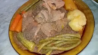 طبق الزمن الجميل /كسكس الشعير/ بومزيت / بالدوارة /الكرشة/ و الخضار طبق صحي ولذيذ