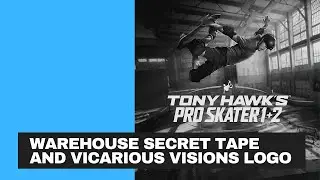 Warehouse Secret Tape and Vicarious Visions Logo Tony Hawk's Pro Skater 1 + 2