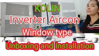 kolin inverter aircon/window type Ang lamig at tipid sa kuryente... installation. #aircon #kolin