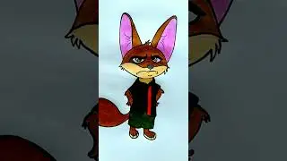 How to draw Finnick from Zootopia /step by step /Finnick /Easy drawing #shorts #finnick #fox