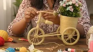 DIY Cycle Planter | Aesthetic Flower Vase #flowervase #handmadecraft #diy #cycleplanter #craft