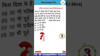 Direction and Distance Reasoning #shorts #youtubeshorts #reasoning