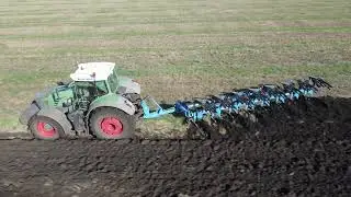 Оранка стерні пшениці Fendt+Lemken Diamant 16