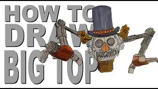 How to draw Big Top (FNaF: SOTM)