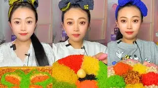 Extreme Colorful Snack ASMR Mukbang | Spicy Crunchy Egg Mix & Chinese Eating Sounds #342