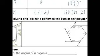 Polygon Angle Sum Notes