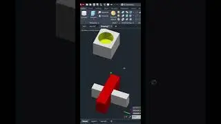 Solid Subtract 3d Modeling Autocad #shorts