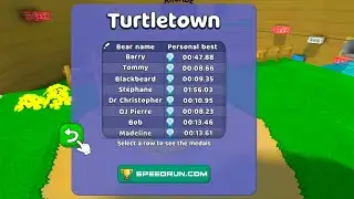 SBA - Tutorial All Diamond Medals In Turtle Town. 🥶 | Gameplay Walkthrough | #superbearadventure 