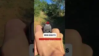 IRON SIGHT and RED DOT 🔴 EXPECTATION vs REALITY #sight #reddot #shooting #glock #review #reshoot