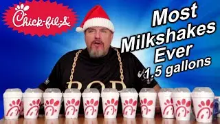 12 Chick Fil A milkshakes - WORLD RECORD w/Cyetus Expresso