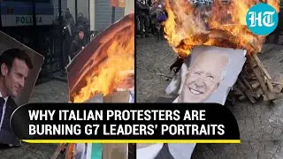 Palestine Flags Waved, G7 Leaders&rsquo; Portraits Burned: Massive Protests Erupt In Italy | Watch