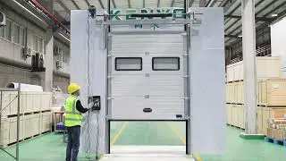 Installation guide video of automatic industrial  insulated overhead sectional doors