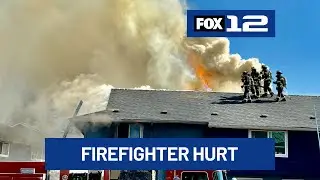 Firefighter hurt in fire at Vancouver triplex that neighbors say started with &lsquo;explosions&rsquo;