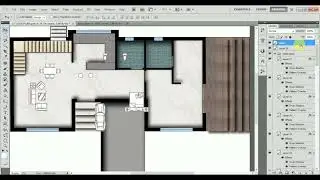 ADDING FURNITURE TO THE RENDERED PLAN  IN PHOTOSHOP