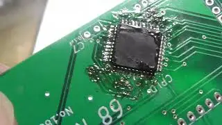I started to make the 68katy-ea board, and first tried to solder the CPLD. It looks like it's con...