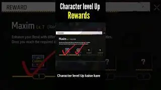 how to upgrade character levels | character level rewards #shorts