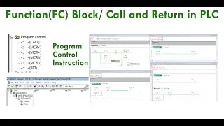 Call and Return Function || Function (FC) Block in PLC || Subroutine Program in PLC #plcprogramming