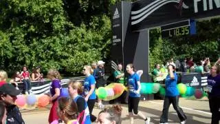 Adidas Womens 5k Challenge - Rainbow Caterpillar finishes race!